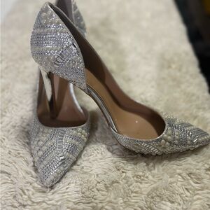 INC International Concepts Silver Embellished Heels